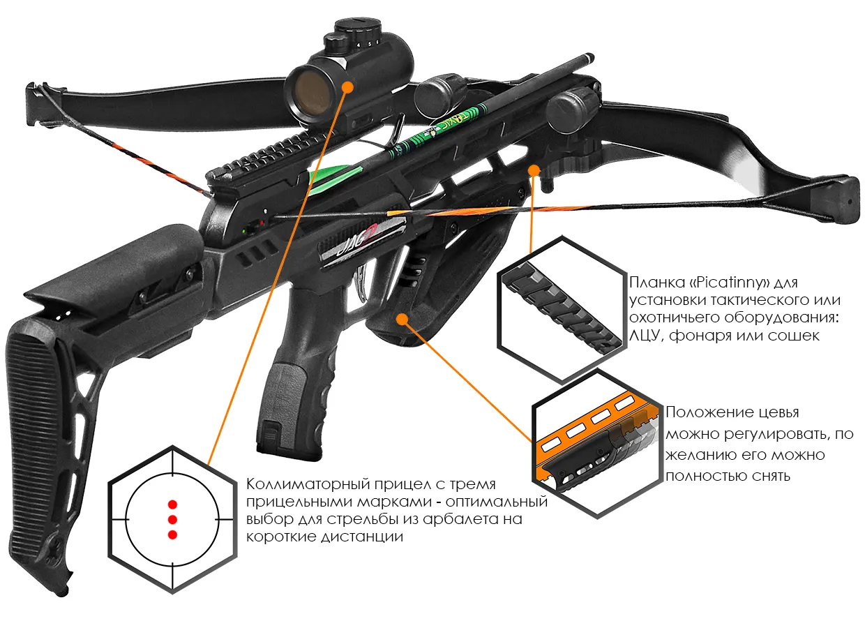 Рекурсивный арбалет Ek Jag 2 Pro: цены в интернет-магазине Centershot,  купить в Москве с доставкой