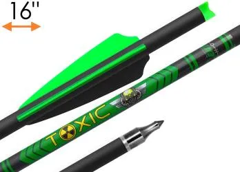 Стрела арбалетная микс карбон Centershot Toxic 16" Half Moon Nock