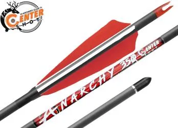 Стрела лучная карбоновая Centershot Anarchy 350 натуральное оперение